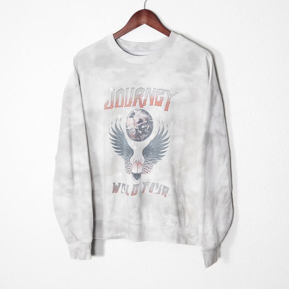 Source Unknown Sweaters - Journey Unisex Sweatshirt Retro Band Graphic Washed Gray Music Fleece Size XXL